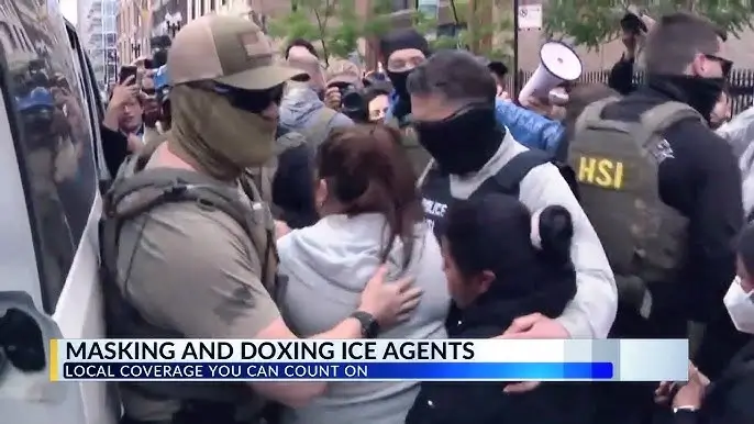 ICE Officers Wear Masks