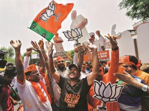 BJP lathi charge on students