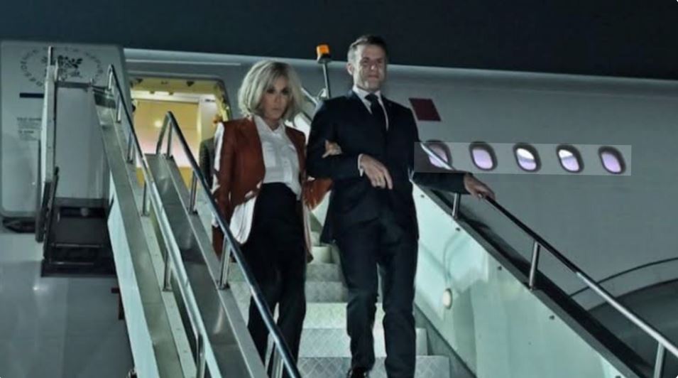 Macron Lands in Mumbai