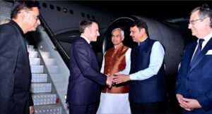 Macron Lands in Mumbai