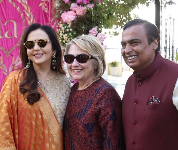 Ambani Family in Mumbai Hosts Hillary Clinton