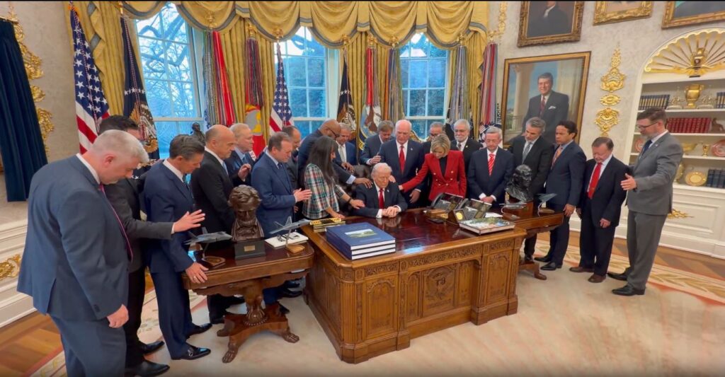 Prayer meeting for Trump