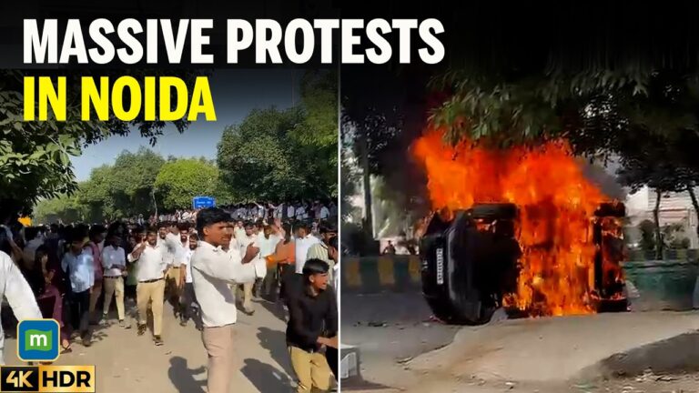 NOIDA WORKERS CLASH WITH Police