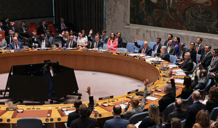 Russia China UN veto Strait of Hormuz