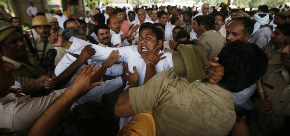 Noida workers clash with police