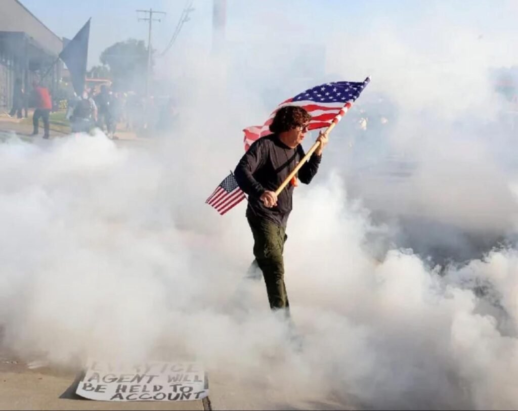 Marine Veteran Rescues American Flag